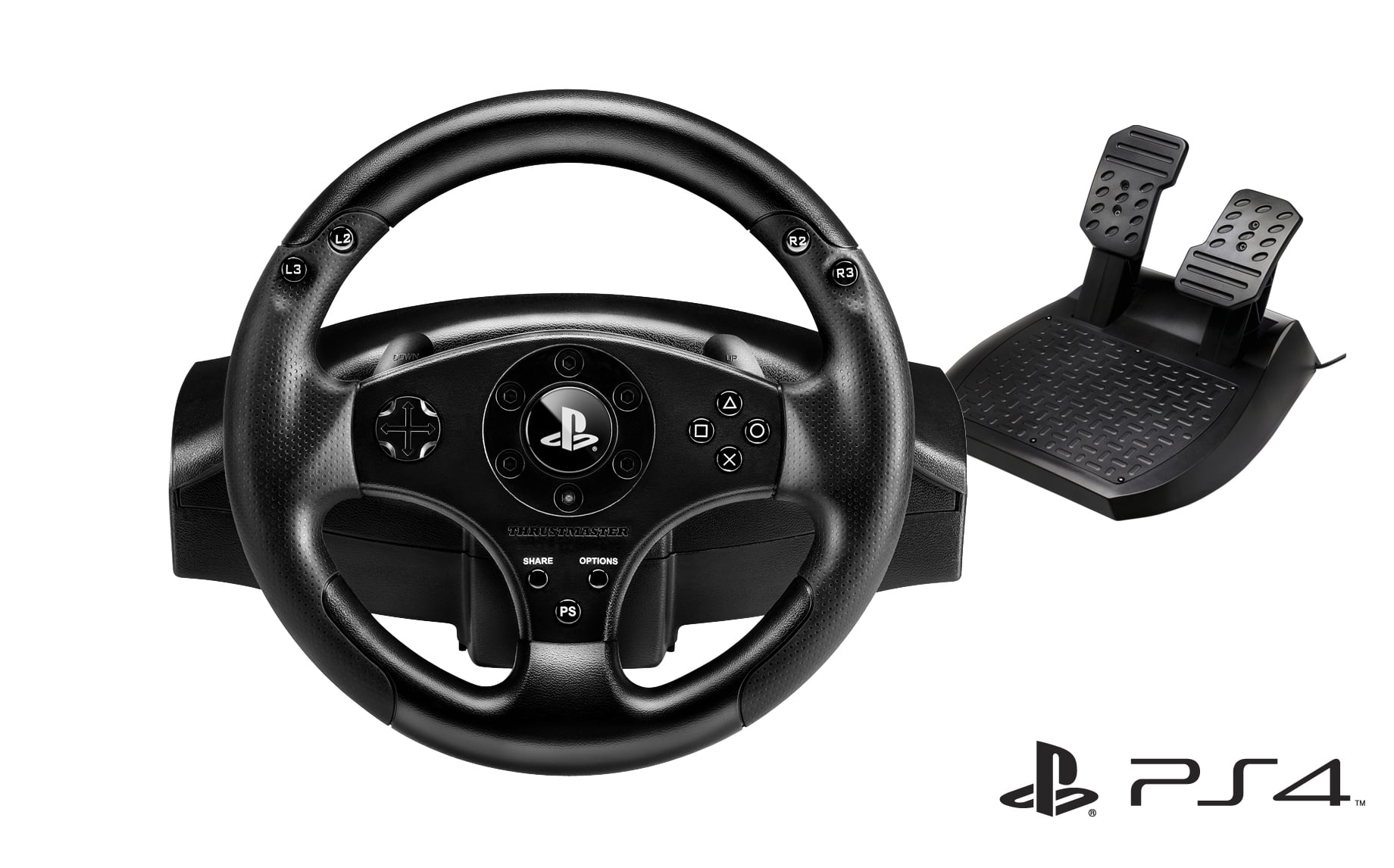 Thrustmaster, T80 Racing Wheel with Pedals, PlayStation 4, Black, 4169071