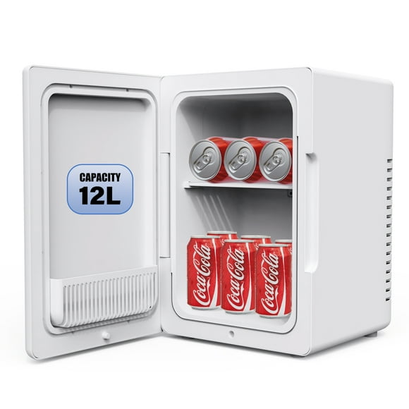 Thrylonx 12L Mini Portable Compact Fridge,120V AC/12V DC Electric Cooler/ Warmer Small Refrigerators