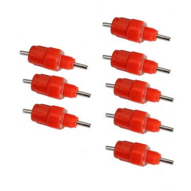 Thsue 8Pcs Poultry Water Drinking Nipples Chicken Hen Feeding Screw In Drinker Screw