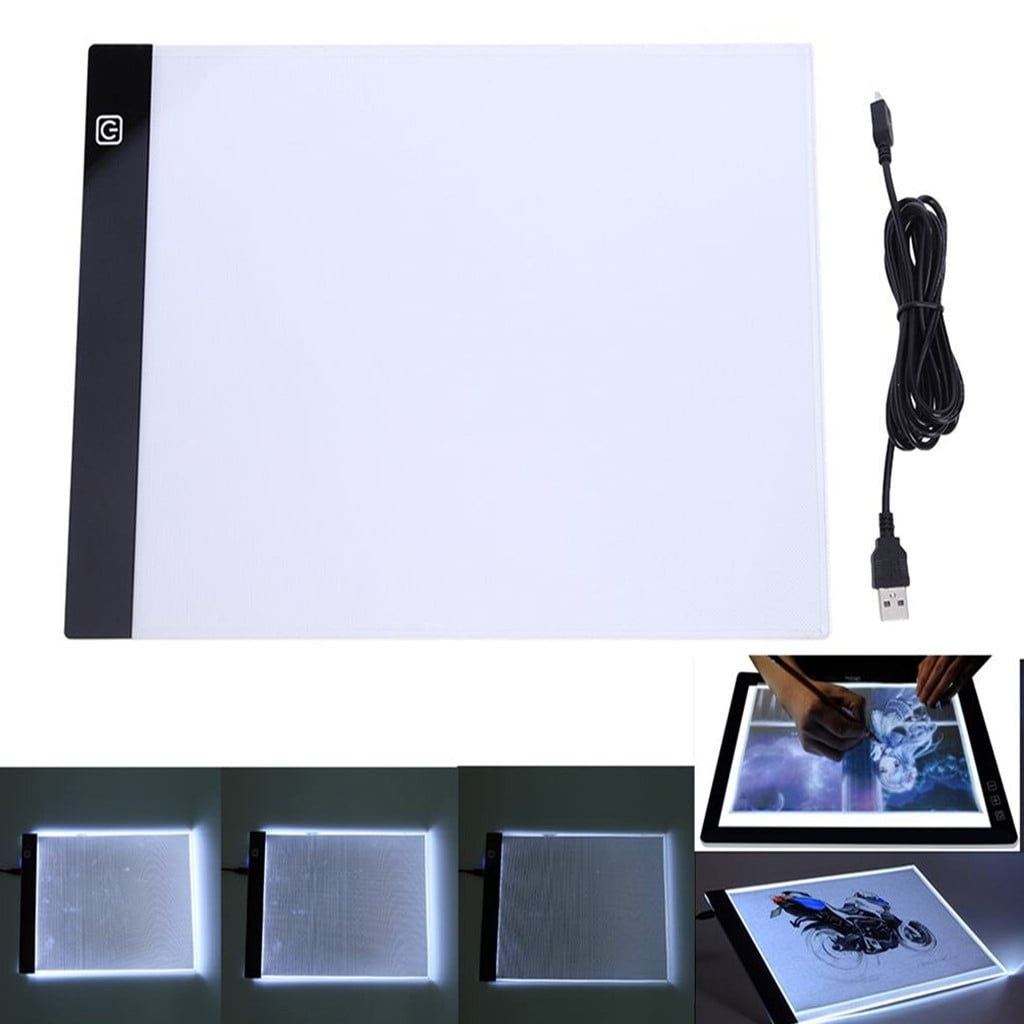 A4 Tracing Pad LED Light Board Artists Light Boxes, Portable Ultra-Thin  Adjustable USB Power Artcraft LED Trace Light Pad for Drawing, Sketching