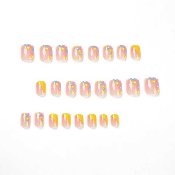 Thsue Acrylic Fake Nails Removable Nail Pieces Daily Wear Artificial Nails Nail Art Decoration