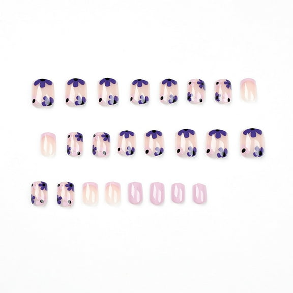 Thsue Acrylic Fake Nails Removable Nail Pieces Daily Wear Artificial Nails Nail Art Decorations