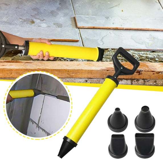 Thsue Cement Sprayer Stainless Steel Caulking Mortar Applicator Grout Nozzle Scoop With1 Nozzles