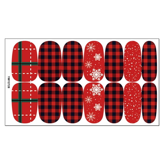 Thsue Christmas Nail Stickers Santa Claus New Christmas Nail Stickers Lattice Christmas