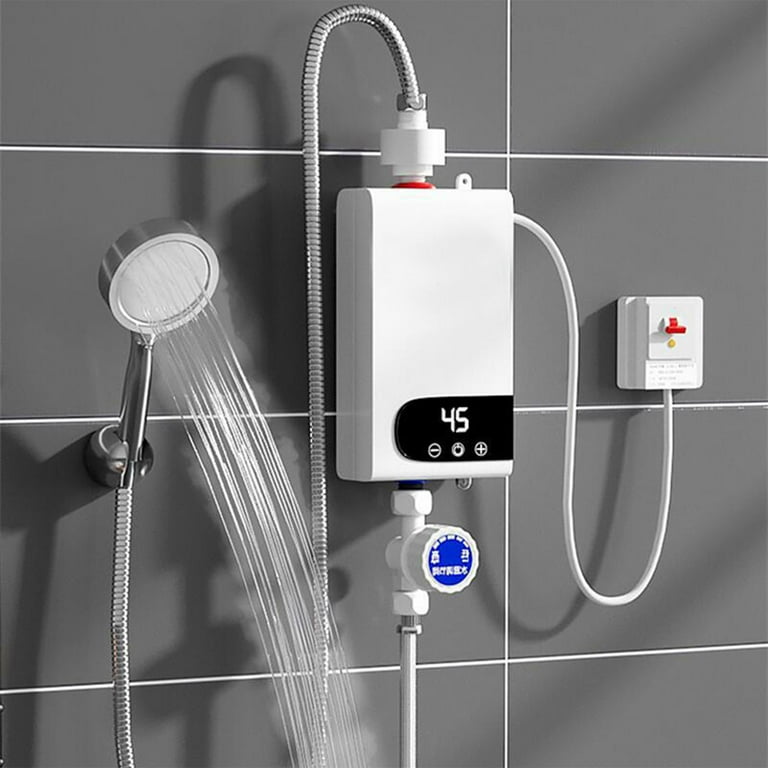 Thsue Instant Electric Hot Water Heater for Bathroom Kitchen Camping 3500W Small Frequency Conversion Constant Temperature Bath & Shower Artifact