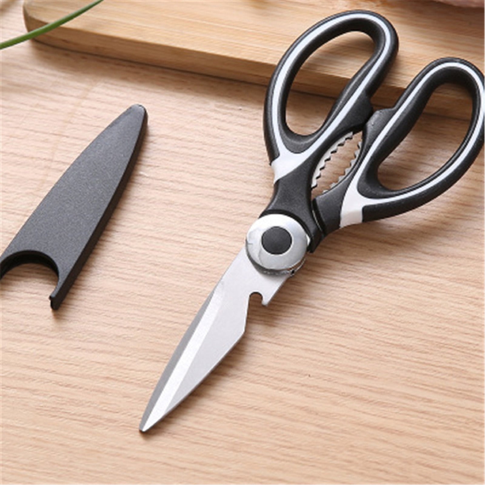 Wave-shaped stainless steel food scissors portable household kitchen  scissors