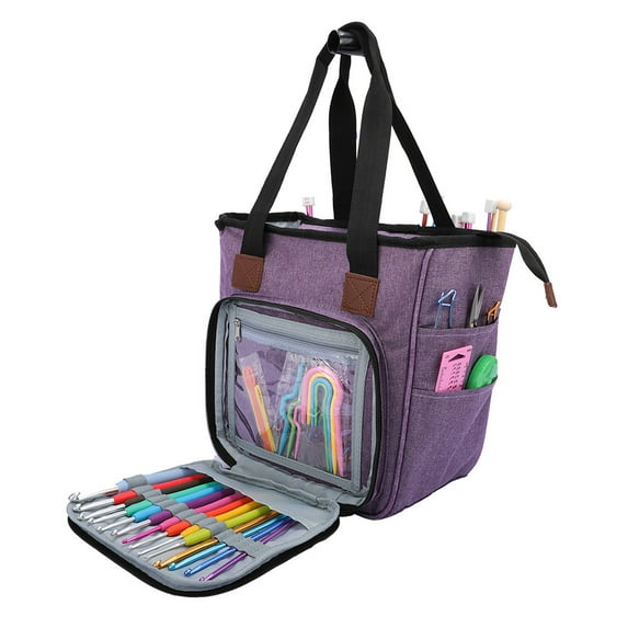 Thsue Knitting Bag Portable Yarn Tote Wool Crochet Storage Bag DIY Household Organizer