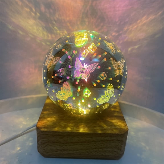 Thsue LED Star Light Ball Festive Romantic Butterfly RGB Night Light USB Direct Plug Cool Atmosphere Light, Colorful Design Fashionable Star Projector Night Light with Multiple Color Variations
