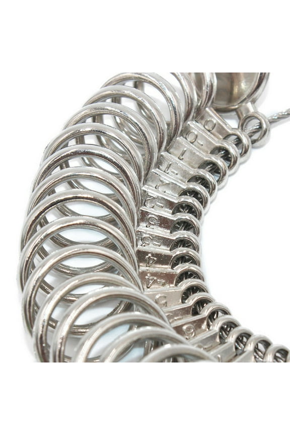 Lingouzi Ring Gauges Finger Sizer Measuring Ring Tool Size 1-13 with Half Size 27 Piece