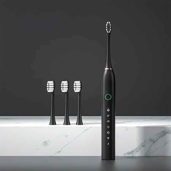 Thsue Sonic Electric Toothbrush with 4 Brush Heads 6 Modes Powerful Cleaning Whitening IPX7 Waterproof 2 Minutes Smart Timer 30 Seconds Pause Rechargeable 8 Hours for 5 Days Usage