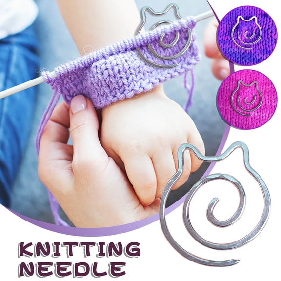 Thsue Spiral Cable Knitting Needle Stainless Steel Practical Knitting Needle, Spiral Cable Knitting Needle/Shawl Pin, Handmade Knitting Tool