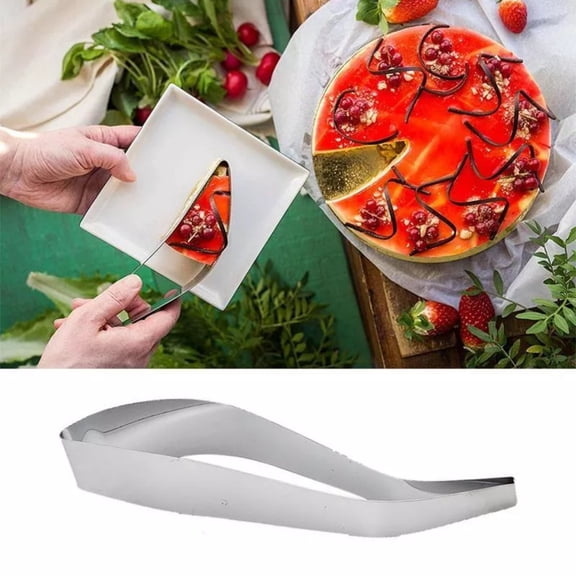 Thsue Stainless Steel Cake Slicer - Cake Pie and Pastry Cutter Cake Server Cutter Slicer Bread Pizza Divider Tools with Ergonomic Handle