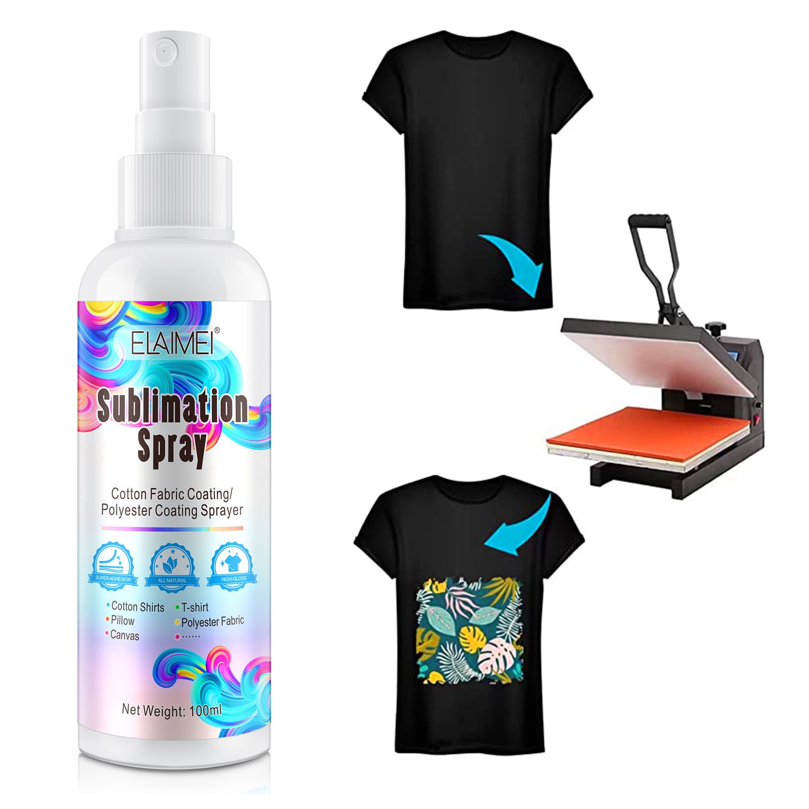 Sublimation spray for cotton fabrics. For every cup of water you need , sublimation using poly spray
