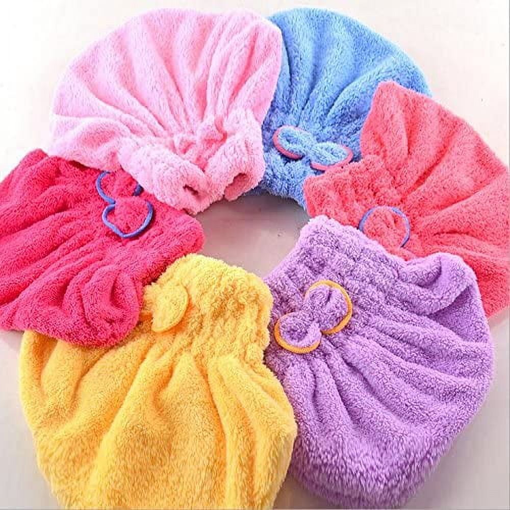 Thsue Textile microfiber hair turban quickly dry hair hat wrapped bath