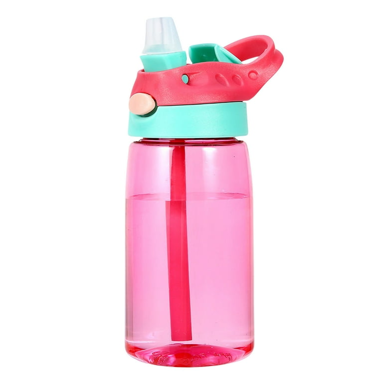1pc 480ml Kids Water Bottle For School Boys Girls, Cup With Straw