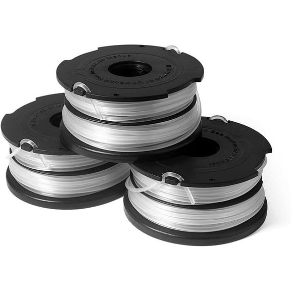 Thten Weed Eater Spool Compatible with Black Decker GH710 GH700 GH750 DF-065 String Trimmer Refills Spools, 36ft 0.065 inch Replacement Auto-Feed Dual Line Edger Parts 90517175 (3 Pack)