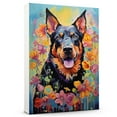 thumbnail image 1 of Thuan Beauceron Dog Flower Art Print Canvas, Wall art Painting Decor, Puppy Pop Art Home Decor Artwork For Bedroom Living Room Bathroom Decor, Puppies Colorful Photo, 1 of 6