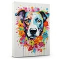 thumbnail image 1 of Thuan Bohemian Dog Flower Art Print Canvas, Wall art Painting Decor, Puppy Pop Art Home Decor Artwork For Bedroom Living Room Bathroom Decor, Puppies Colorful Photo, 1 of 6