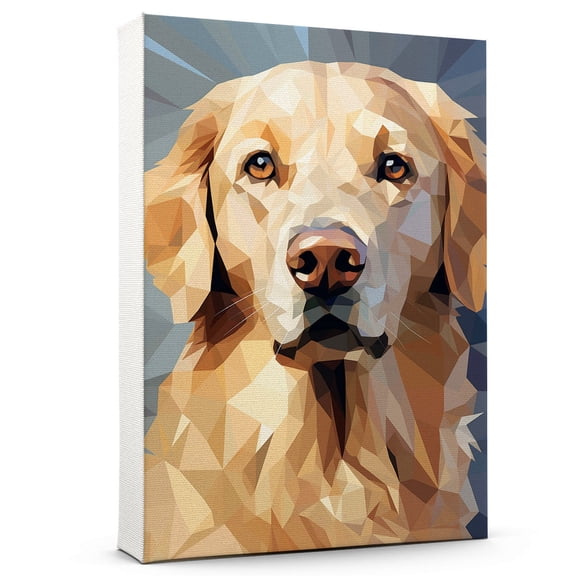 Thuan Golden Retriever Art Funny Dog Canvas Wall Art Watercolor Animal Cute Puppy Painting Canvas Prints for Farmhouse Kitchen Bedroom Bathroom Decor Framed and Ready to Hang