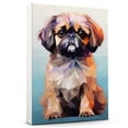thumbnail image 1 of Thuan Pekingese Art Funny Dog Canvas Wall Art Watercolor Animal Cute Puppy Painting Canvas Prints for Farmhouse Kitchen Bedroom Bathroom Decor Framed and Ready to Hang, 1 of 6