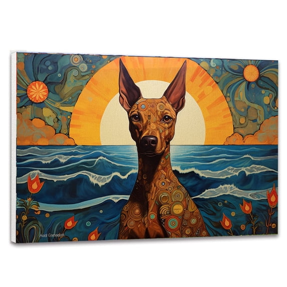 Thuan Pharaoh Hound Dog Art Print Canvas, Dog Canvas Wall Art Painting Decor, Dog Pop Art Home Decor Artwork For Bedroom Living Room Bathroom decor