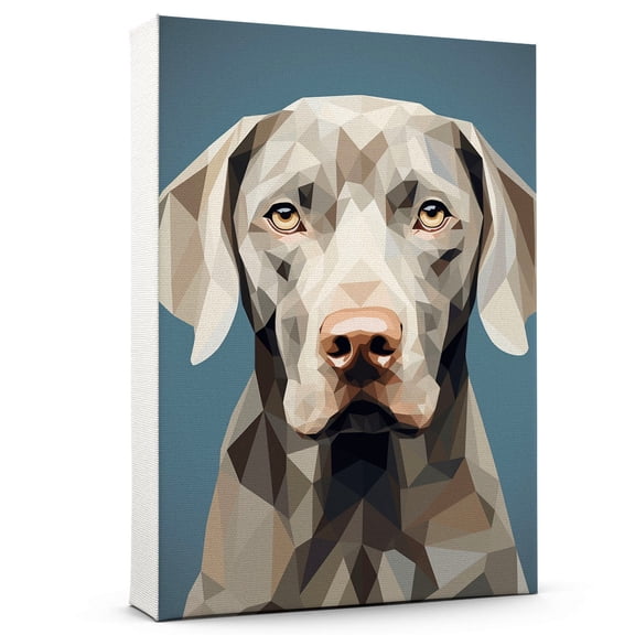 Thuan Weimaraner Art Funny Dog Canvas Wall Art Watercolor Animal Cute Puppy Painting Canvas Prints for Farmhouse Kitchen Bedroom Bathroom Decor Framed and Ready to Hang