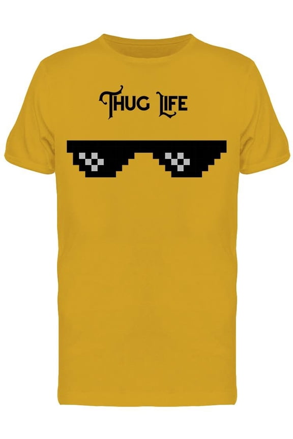 Thug Life Meme Pixel T-Shirt Men -Image by Shutterstock, Male Large