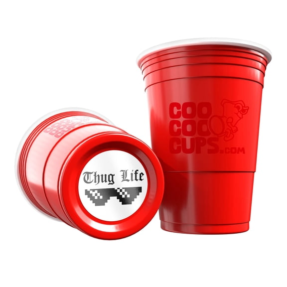 CooCoo Cups® 16oz "Thug Life" Party Cups - 50 Count