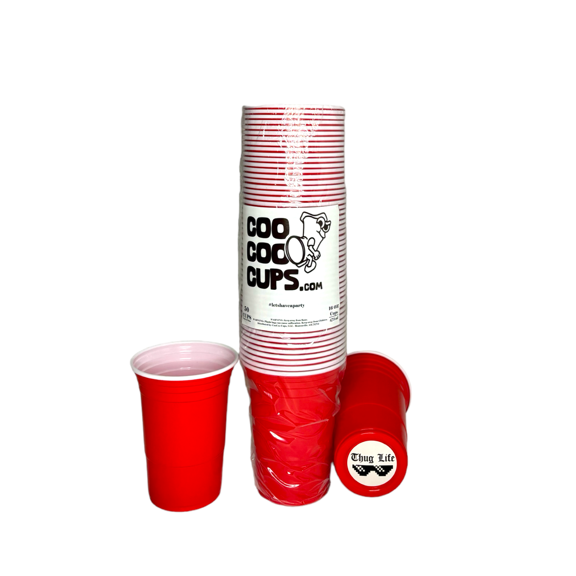 Thug Life - Red 16 oz Party Cups (50 Count) by CooCoo Cups