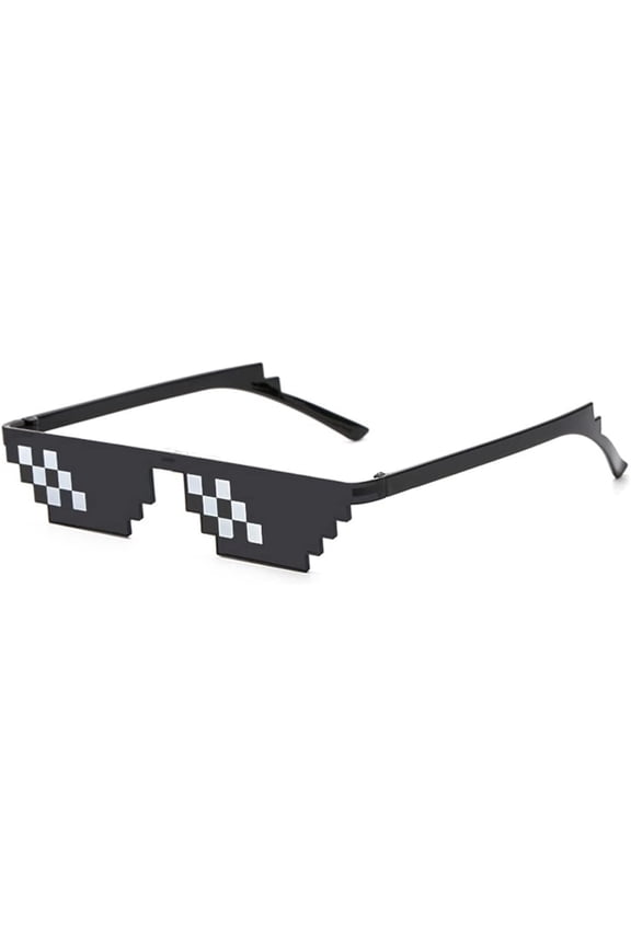 Thug Life Sunglasses Halloween Dress Up Pixelated Mosaic Glasses,Party Glasses MLG Shades