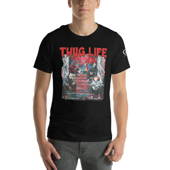 Thug Life Unisex t-shirt Graffiti (Black, 4XL)