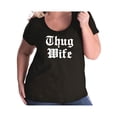thumbnail image 1 of Thug Wife Womens Plus Size Scoopneck Tee, 1 of 1
