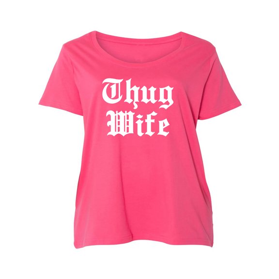 Thug Wife Womens Plus Size Scoopneck Tee