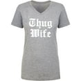 thumbnail image 1 of Thug Wife Womens V-Neck T-Shirt, 1 of 3