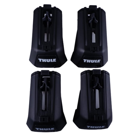 Thule 710400 Roof Racks, Evo Raised Rail, Black, Set of 4