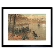 Thulstrup Battle Fredericksburg USA American Civil War Framed Wall Art Print