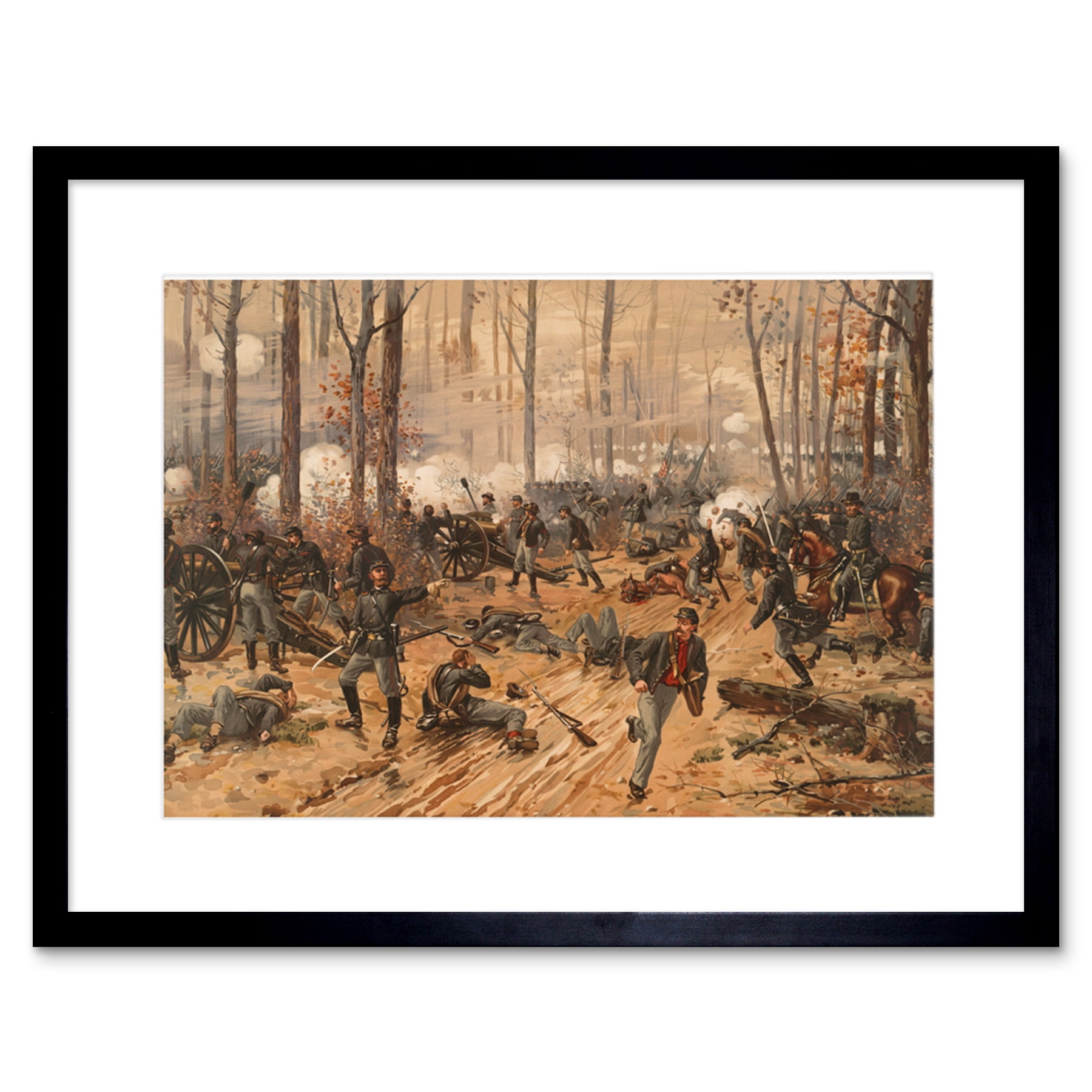 Thulstrup Battle Shiloh USA American Civil War Framed Wall Art Print ...