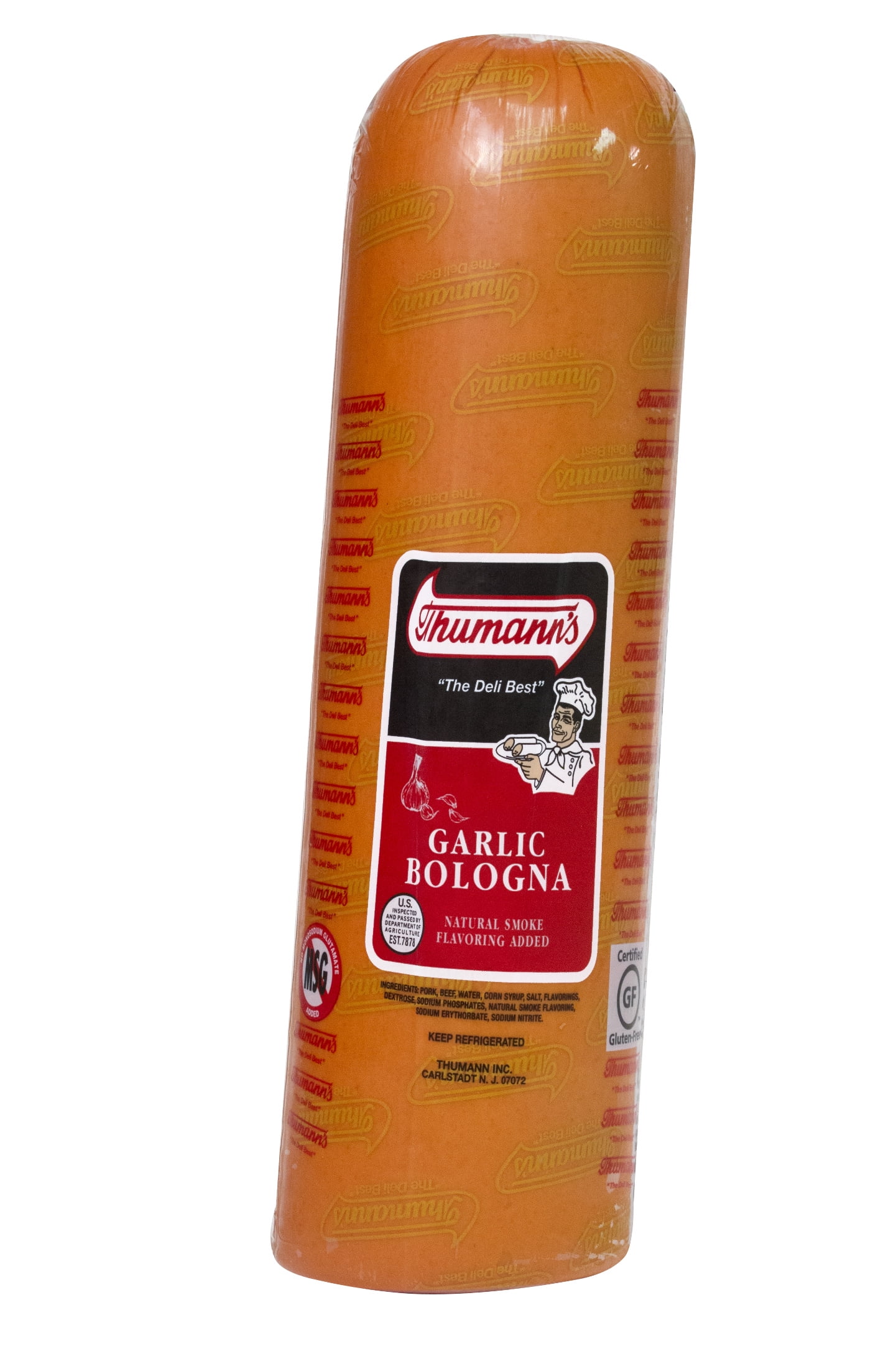 Thumann's Garlic Bologna (Beef & Pork), Deli Sliced, Plastic