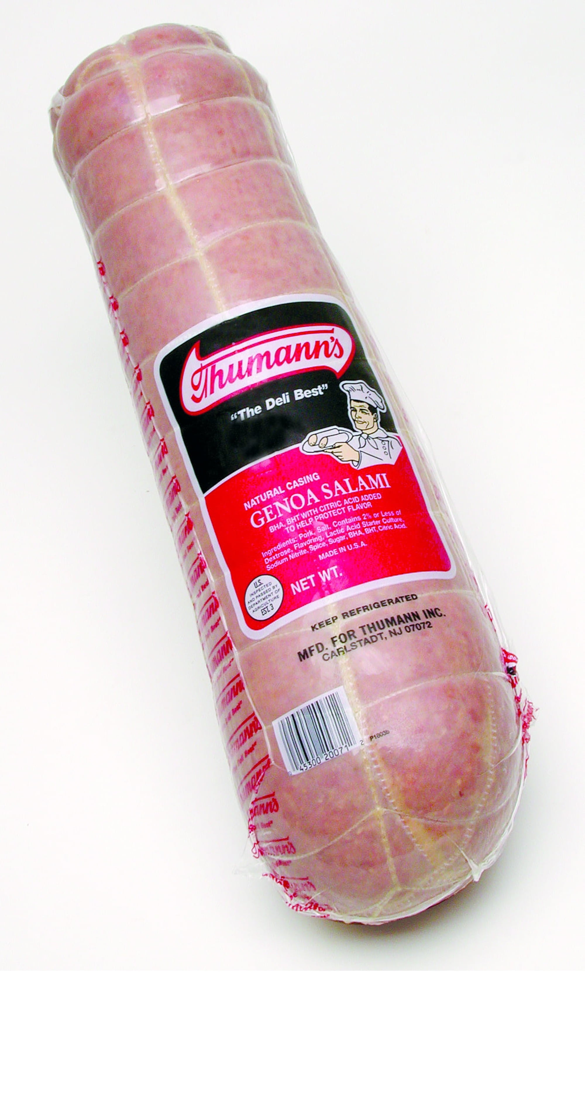 Thumann’s Natural Casing Genoa Style Pork Salami, DeliSliced, Plastic Bag, 1 oz. (28g), 6g