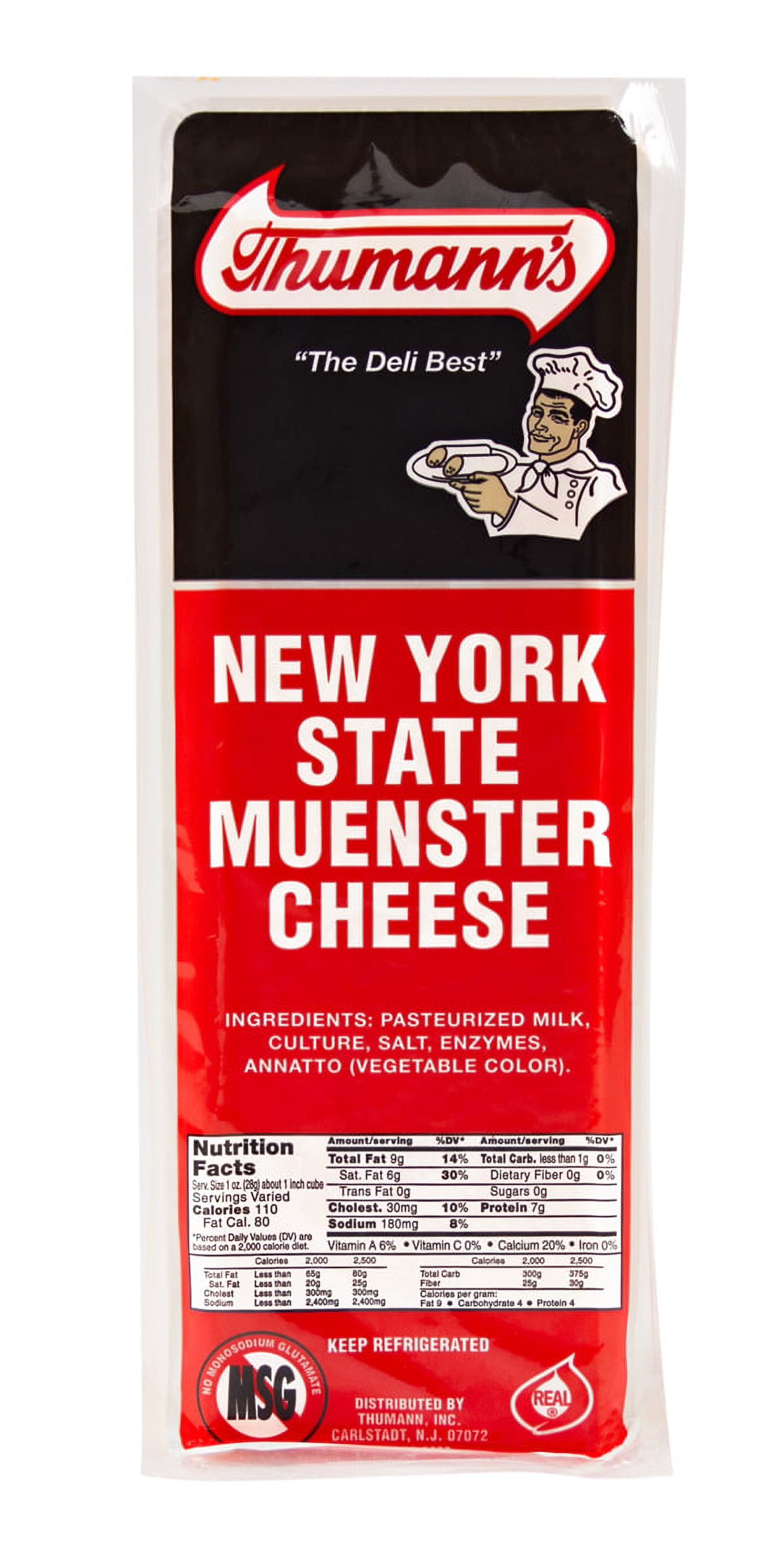 Thumann's New York State Muenster Cheese, DeliSliced, Refrigerated