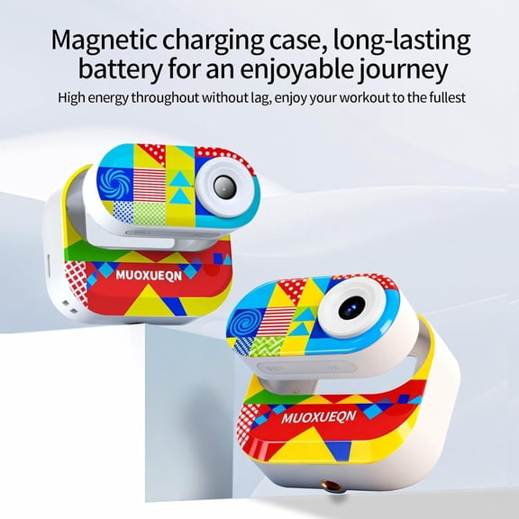 Thumb Body Cam 1080P HD Video Recorder Pet Camera Collar with Wireless Charging Dock  Mini Action Sports Cam, 1.47'' Screen  Small POV Camcorder for Dogs & Cats Work, Outdoors Activities