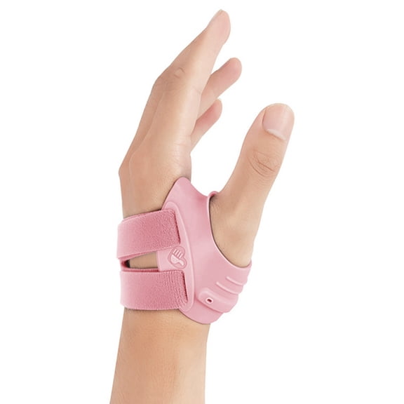Thumb Brace for Left/ Right Hand 1 pc with Shape-memory Restriction Splint, Basal Thumb Arthritis Pain Relief and Support for Women and Men,  Pink- left hand L