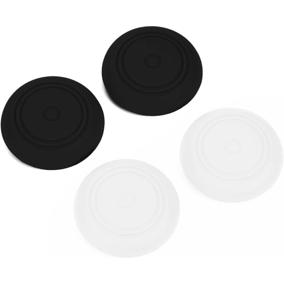 Thumb Grips Caps Design for Switch 2 Console, Soft Silicone Joycon Analog Controller Protective Anti-Slip Covers 4PCS Button Joy Con Joystick Caps Stars - Black White