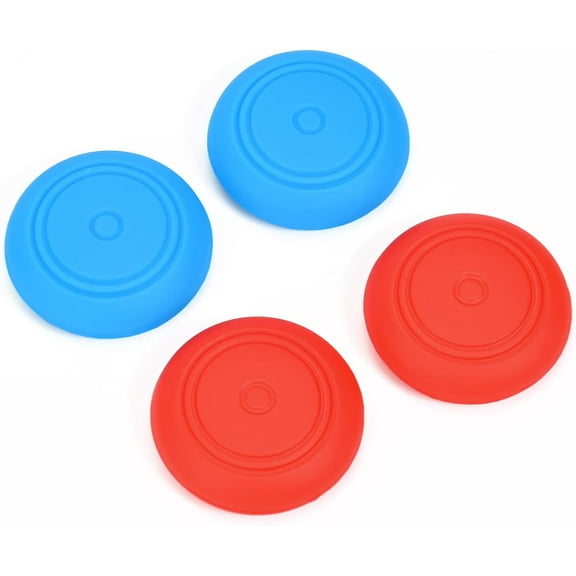 Thumb Grips Caps Design for Switch 2 Console, Soft Silicone Joycon Analog Controller Protective Anti-Slip Covers 4PCS Button Joy Con Joystick Caps Stars - Blue Red
