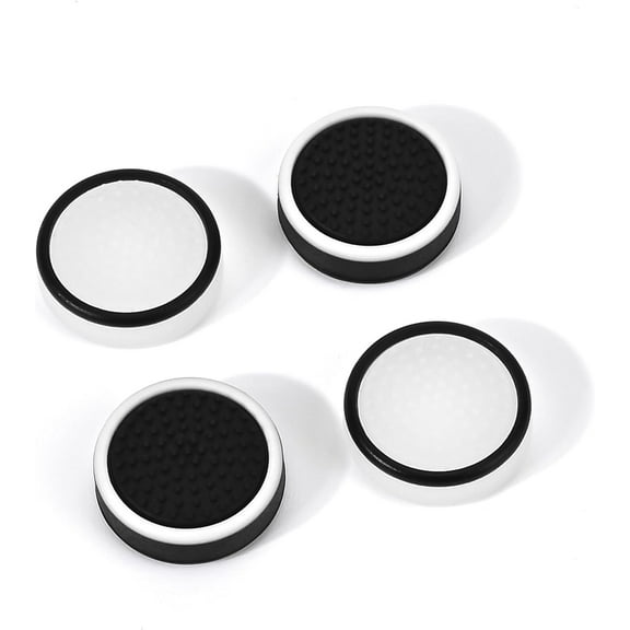 Thumb Grips Caps for Playstation Portal, Full Protection Anti-Slip & Anti-Scratch Anti-Fingerprint Protective Cover 4 Thumb Stick Caps for Playstation Portal Remote Player - Black White