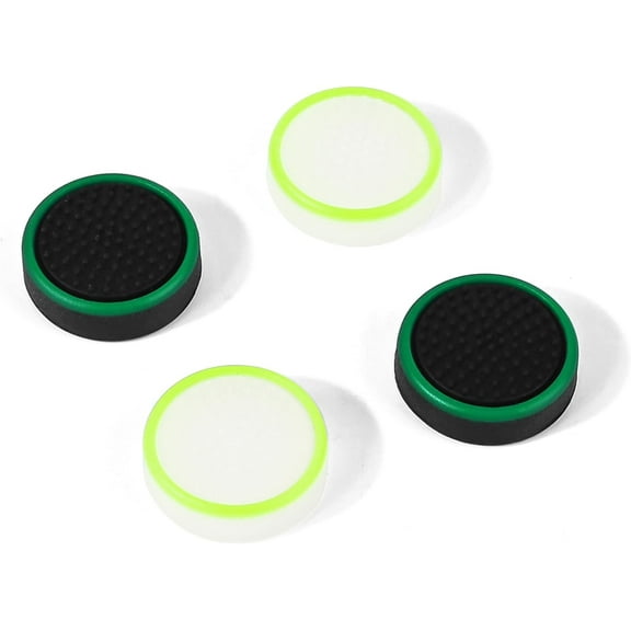 Thumb Grips Caps for Playstation Portal, Full Protection Anti-Slip & Anti-Scratch Anti-Fingerprint Protective Cover 4 Thumb Stick Caps for Playstation Portal Remote Player - Black Green