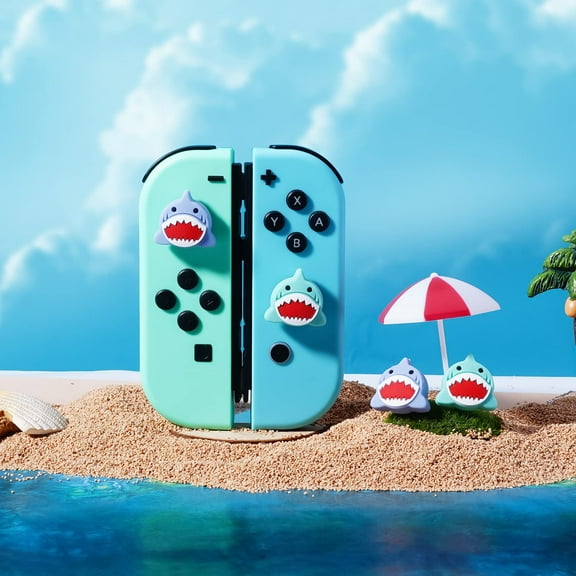 Thumb Grips Caps for Switch/Lite/OLED,4PCS Cute Soft Silicone Joystick Button Caps Analog Joy Con Stick Protective Cover