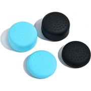 Thumb Grips Designed for Switch 2 2025, Soft Silicone Joycon Analog Controller Protective Anti-Slip Covers 4PCS Button Joy Con Joystick Caps, Ergonomic Design,Two Size - Black&Blue