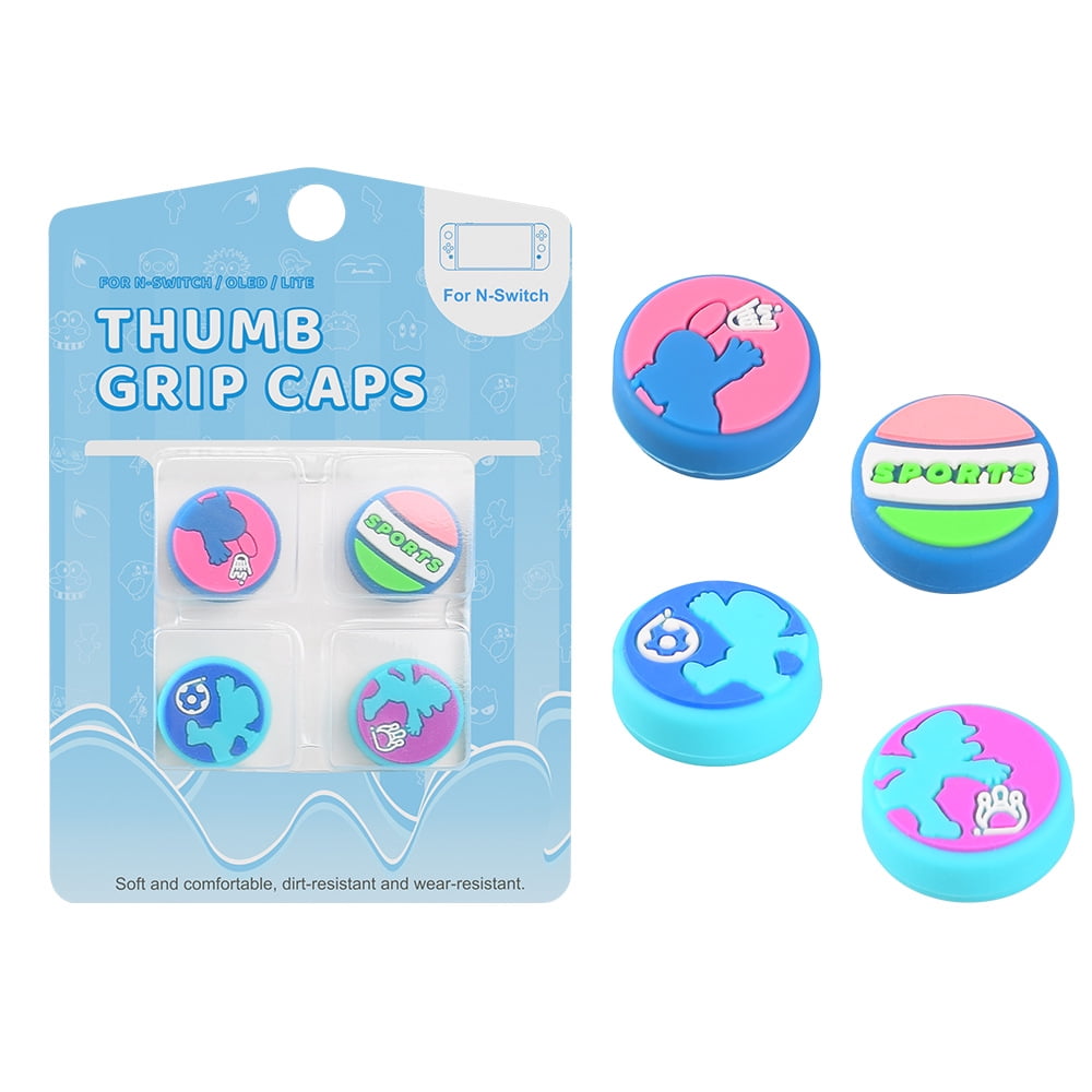 Thumb Grips for Nintendo Switch Joy-Con - Silicone Analog Stick Caps (4 ...