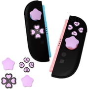Thumb Grips for Switch 2 2025   7pcs Pink Silicone Joystick Caps and Button Covers, Joycon Grip Button Stick CoverPurple Pink